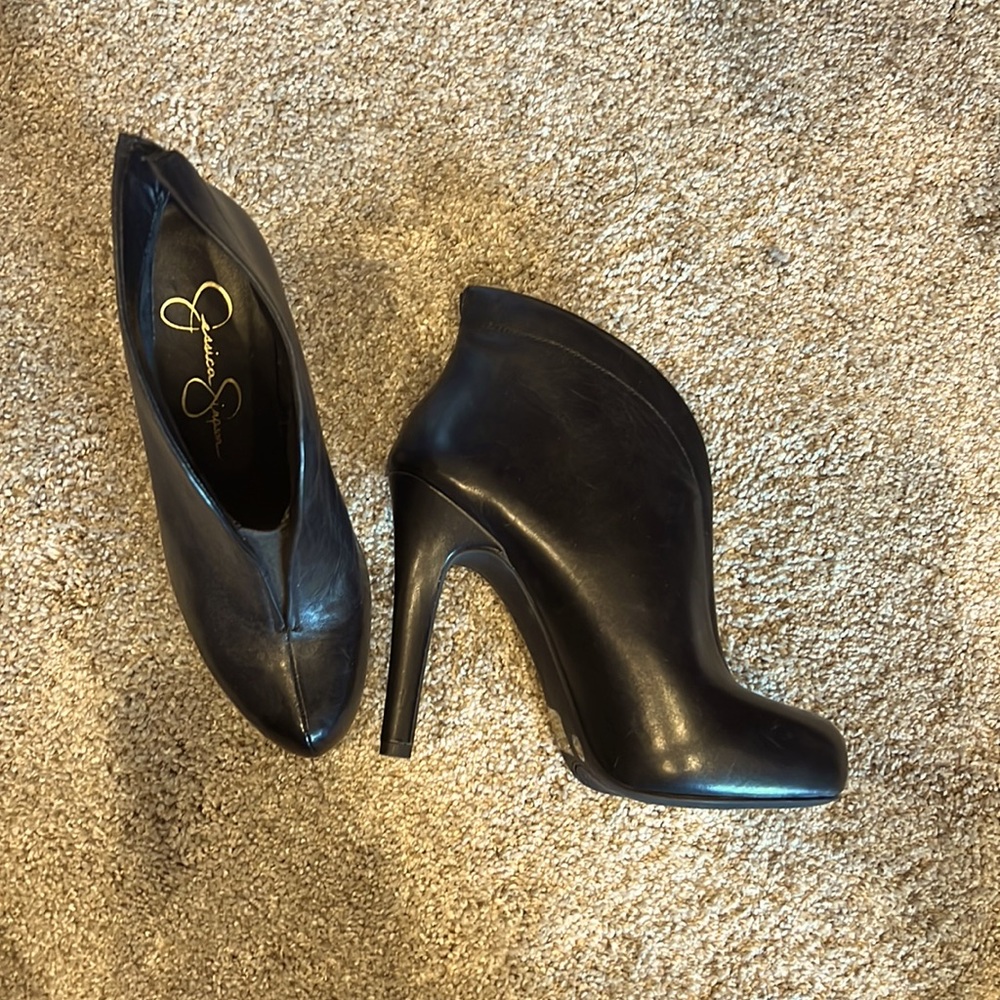 Leather booties
